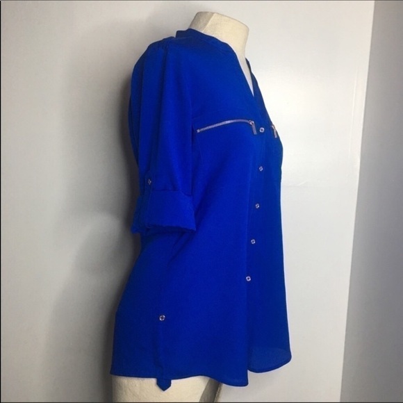 CALVIN Kline Royal blue aviator top - Picture 5 of 11